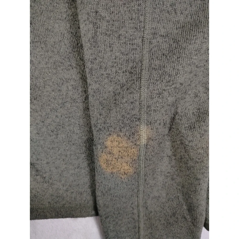 The North Face Pullover Mens Large Green Fleece 1/4 Zip Thermal Hiking Outdoors